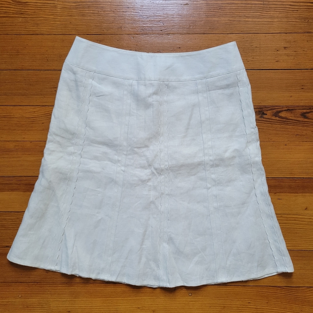NWT Ann Taylor Petites Skirt Womens 6P White